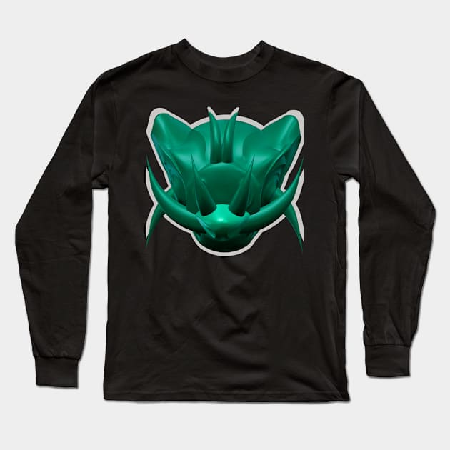 3D Head Pig Long Sleeve T-Shirt by Arrazzan